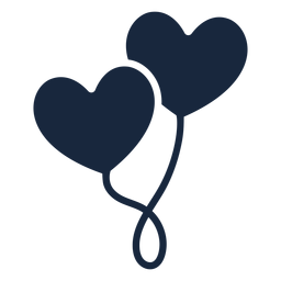 Blue Heart Balloon Icon PNG Design