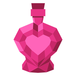 Geometric heart love scent PNG Design