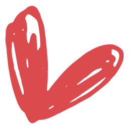 Mono heart love doodling PNG Design